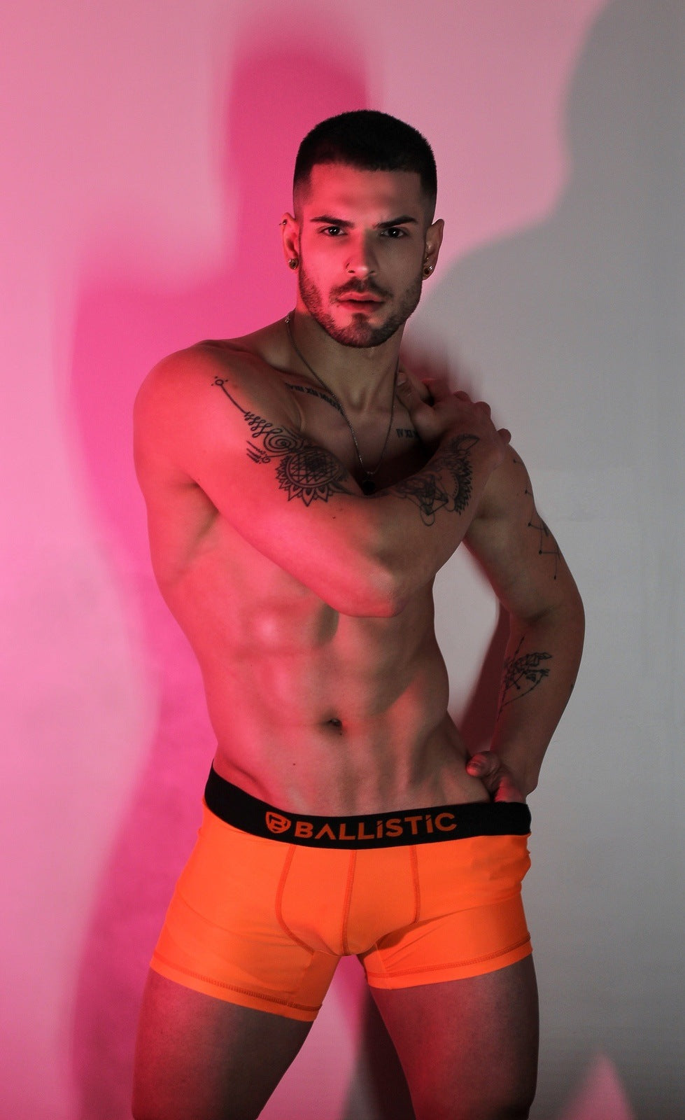 Ballistic Orange Lycra Boxer Brief - BALLISTIC MENSWEAR